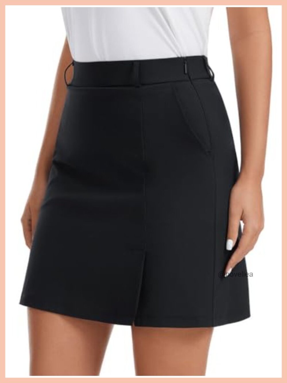 18 Inch Knee Length Golf Skorts for Women Tennis Pickleball Active Skirt with